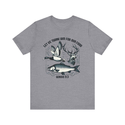 Thankful Hunter T-Shirt: Unisex Short Sleeve Tee