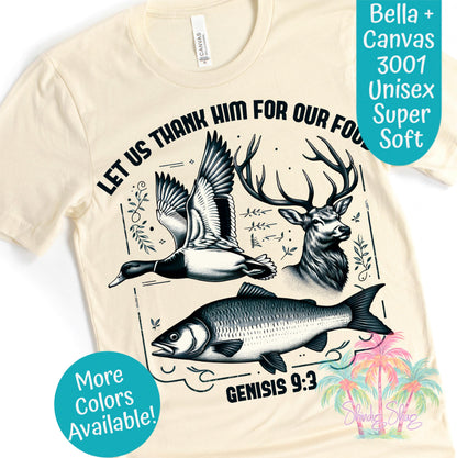 Thankful Hunter T-Shirt: Unisex Short Sleeve Tee