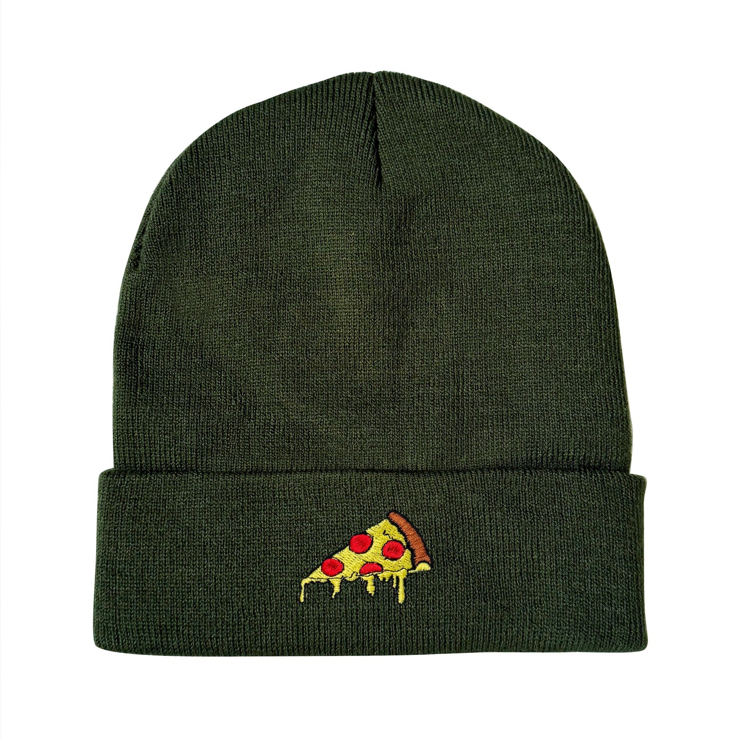 Pizza Slice Embroidered Beanie Winter Beanie