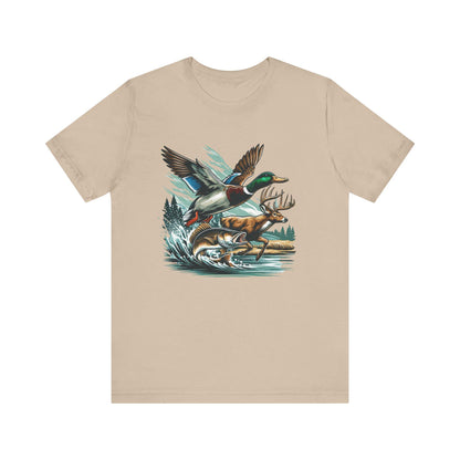 Wildlife Graphic Tee: Outdoorsy Hunter Fisherman Unisex Shirt