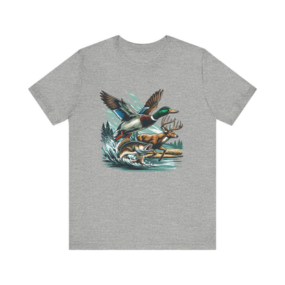 Wildlife Graphic Tee: Outdoorsy Hunter Fisherman Unisex Shirt