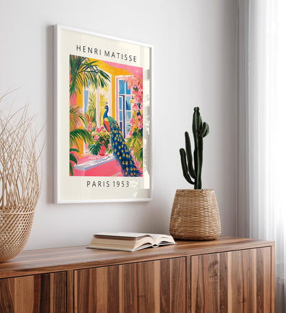 Matisse Inspired Peacock Art Print: Modern Gallery Wall Decor