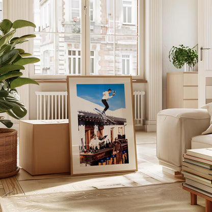 Vintage Skiing Poster: Retro Apres Ski Bar Cart Wall Art