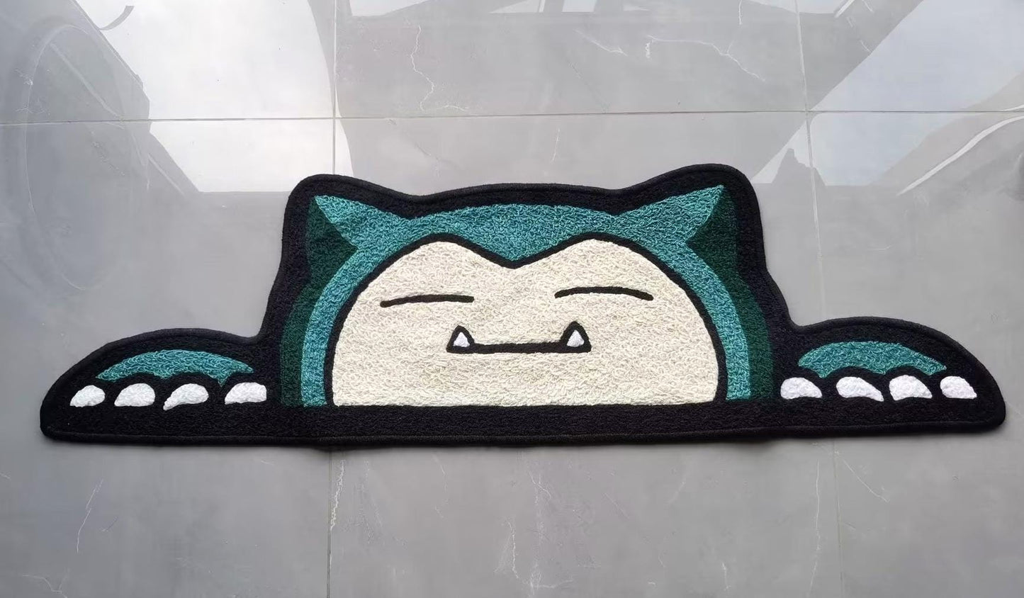 Snorlax Rug,Knitting Handmade Non-slip Area Rug Home Decor