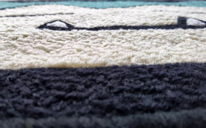 Snorlax Rug,Knitting Handmade Non-slip Area Rug Home Decor