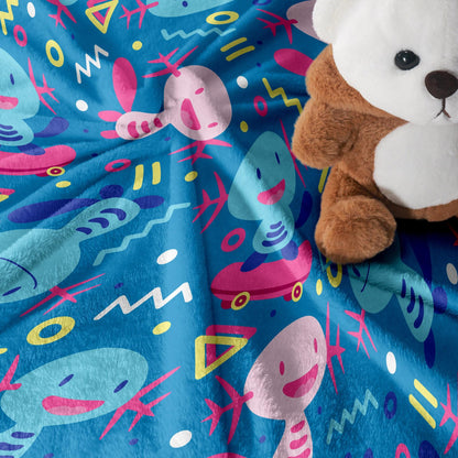 Wooper Fleece Blanket Home Decor Throw Blanket Bedroom Decor Baby Blanket Cute Wooper Blanket Gifts