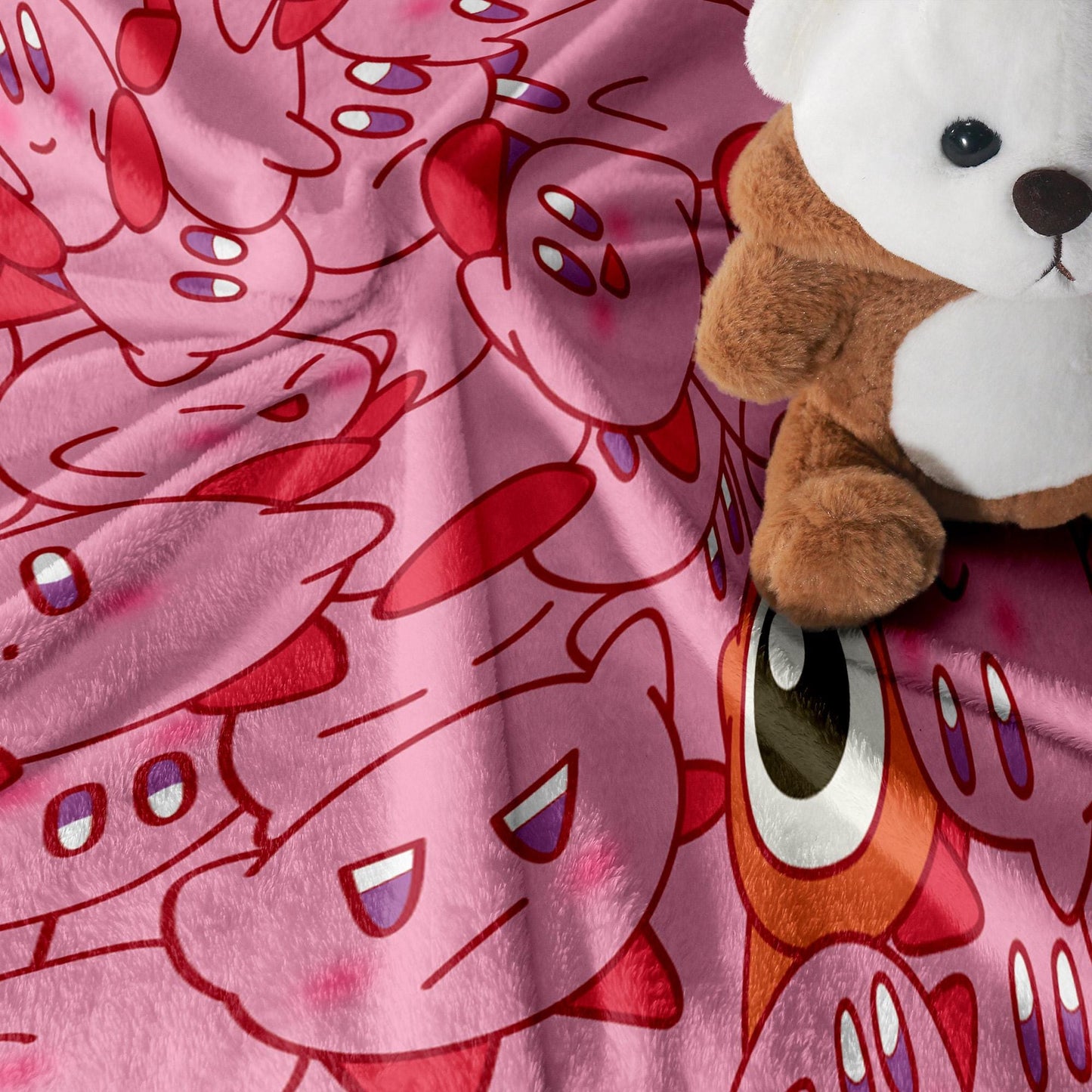 Kirby Fleece Blanket Home Decor Throw Blanket Bedroom Decor Baby Blanket Cute Kirby Blanket Gifts