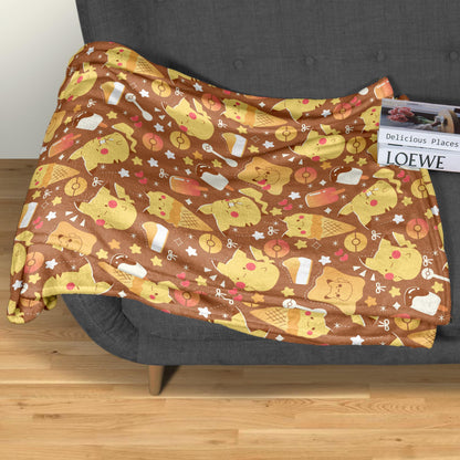 Pikachu Fleece Blanket Home Decor Throw Blanket Bedroom Decor Baby Blanket Cream Pikachu Blanket Gifts