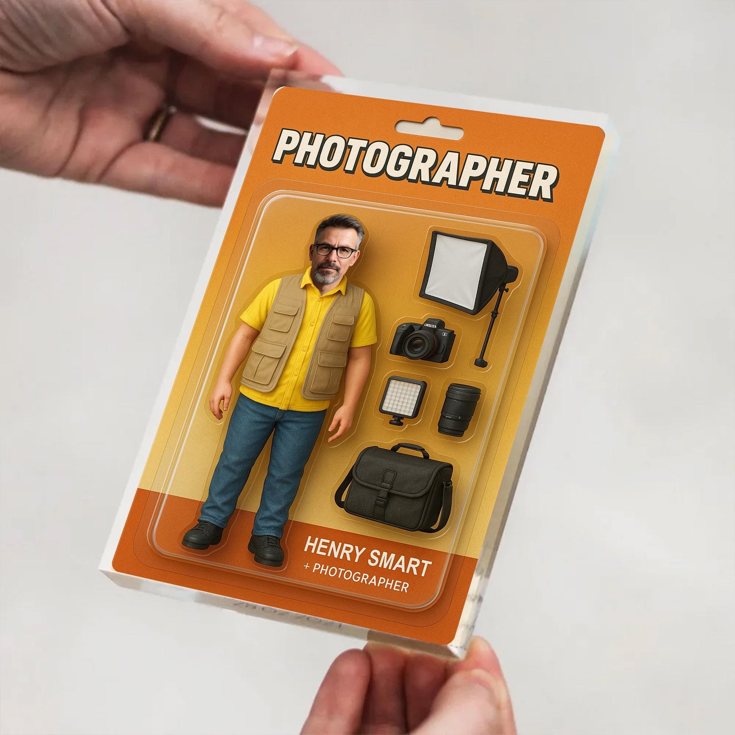 Personalized Photographer Retirement Gift, Custom Photo Retired Action Figure Acrylic Block, Congratulation Photography Retired Gifts