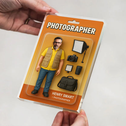 Personalized Photographer Retirement Gift, Custom Photo Retired Action Figure Acrylic Block, Congratulation Photography Retired Gifts