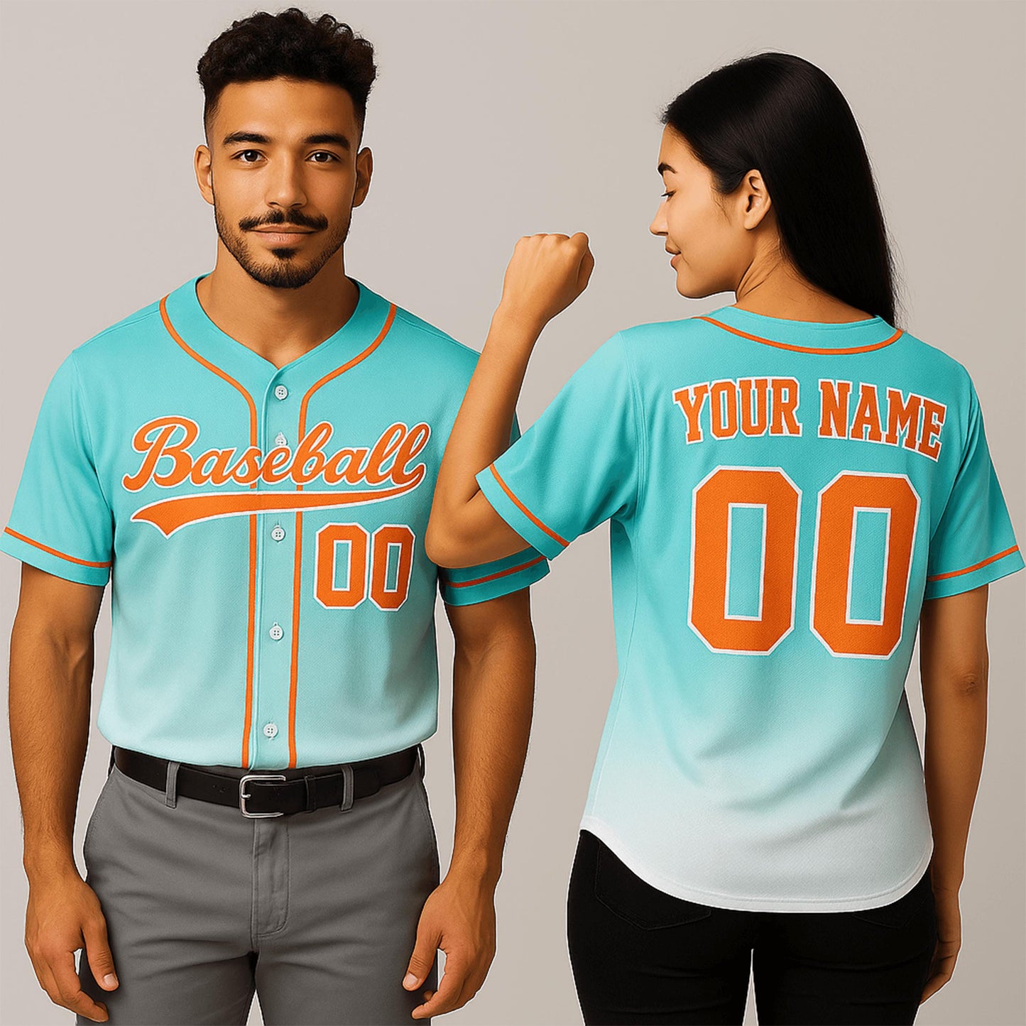 Custom Gradient baseball jersey,Personalized Team Name Number Logo Jersey Uniform,Baseball jersey men Women jersey Family jersey Team jersey