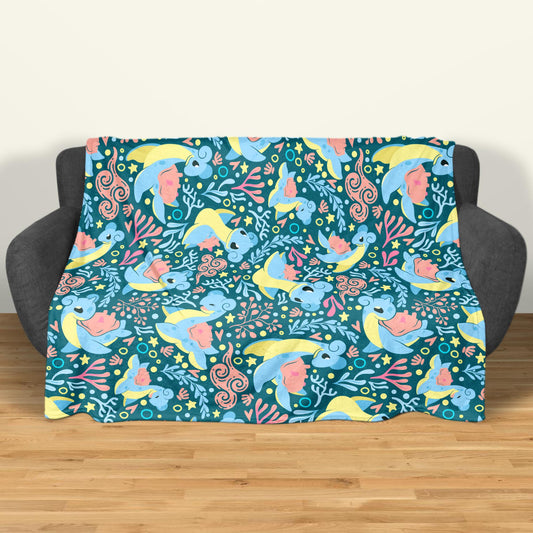 Lapras Fleece Blanket Home Decor Throw Blanket Bedroom Decor Baby Blanket Cute Lapras Blanket Gifts