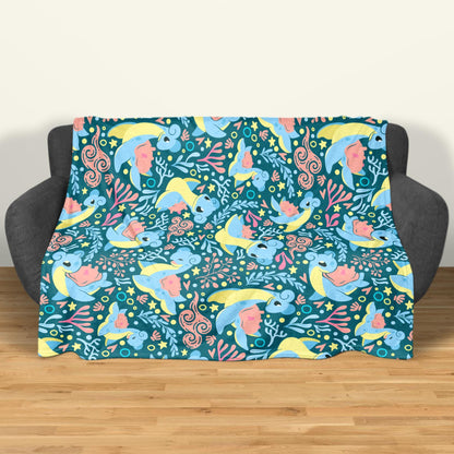 Lapras Fleece Blanket Home Decor Throw Blanket Bedroom Decor Baby Blanket Cute Lapras Blanket Gifts