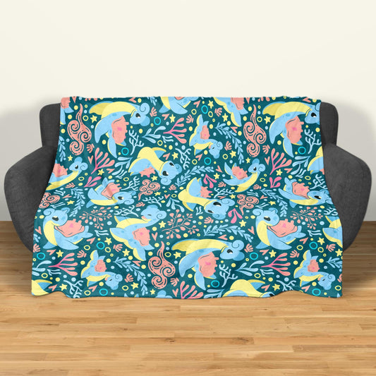 Lapras Fleece Blanket Home Decor Throw Blanket Bedroom Decor Baby Blanket Cute Lapras Blanket Gifts