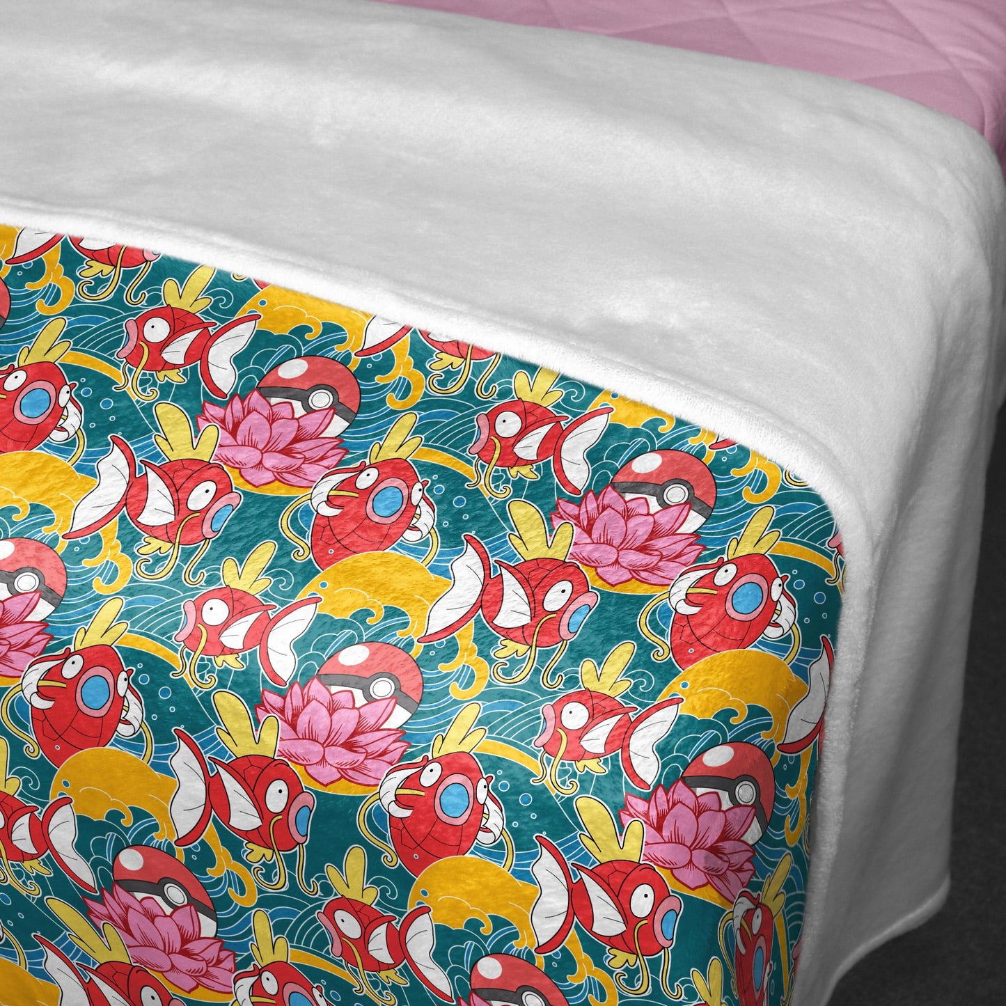 Magikarp Fleece Blanket Home Decor Throw Blanket Tropical Blanket Cute Baby Blanket Magikarp Blanket Gifts