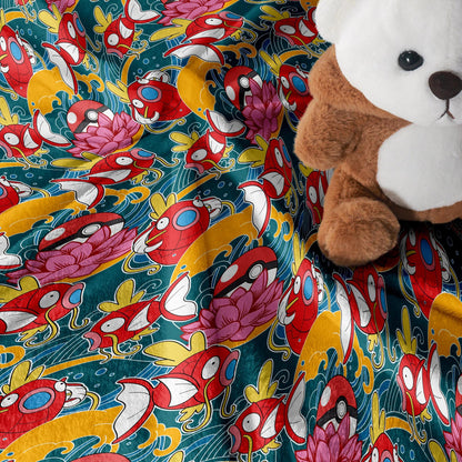 Magikarp Fleece Blanket Home Decor Throw Blanket Tropical Blanket Cute Baby Blanket Magikarp Blanket Gifts