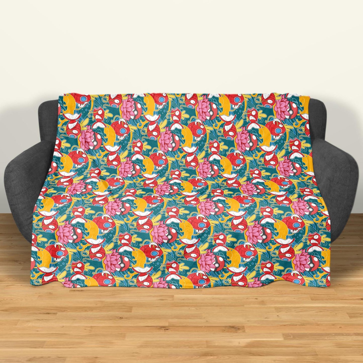 Magikarp Fleece Blanket Home Decor Throw Blanket Tropical Blanket Cute Baby Blanket Magikarp Blanket Gifts