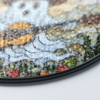 ghost playing guitar stained glass suncatcher funny halloween window decor gift for him