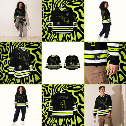 Racing-Inspired Oversized Jersey, Streetwear Racing Hockey Jersey with Vibrant #4 Graphics