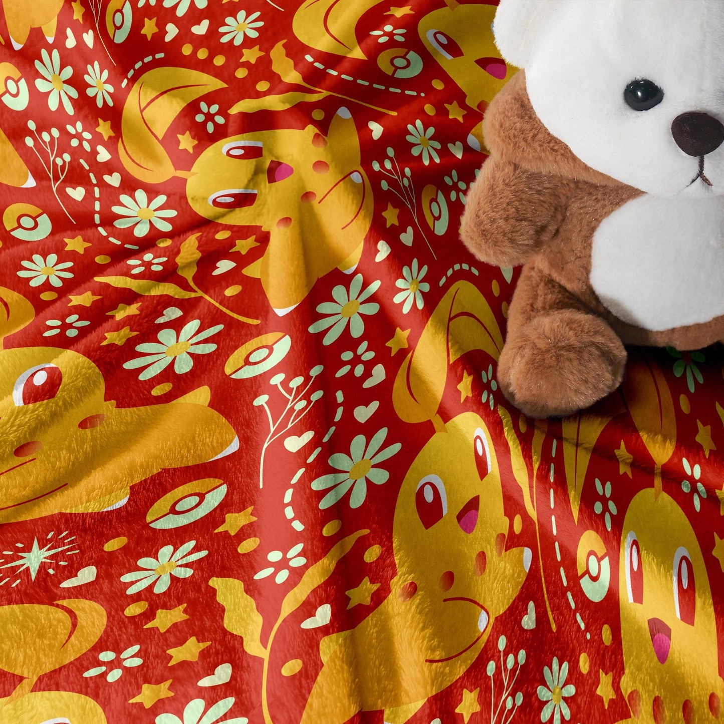 Chikorita Fleece Blanket Home Decor Throw Blanket Bedroom Decor Baby Blanket Cute Chikorita Blanket Gifts