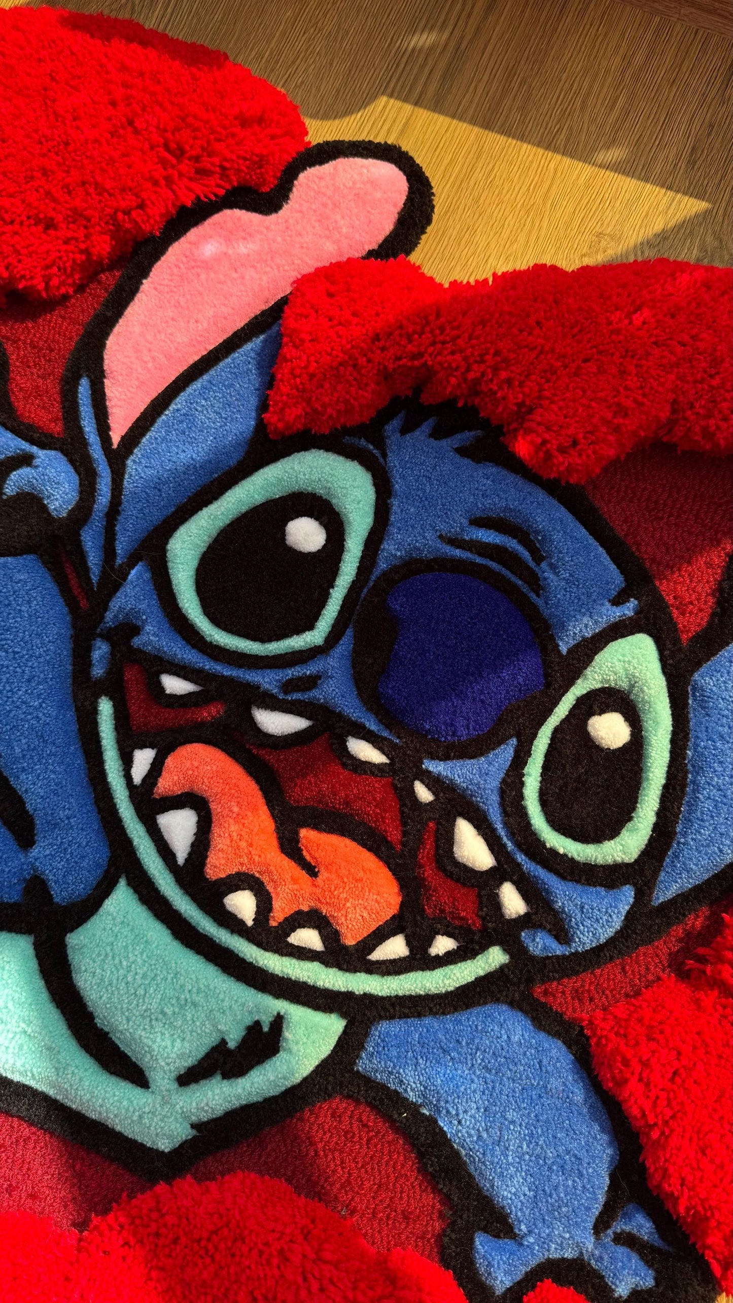 Puffy Heart Tufted Rug – Custom Handmade Cartoon Carpet, Love Cute Decor, Puffy Soft Rug for Anime Room Aesthetic or Gift | 2.7ft