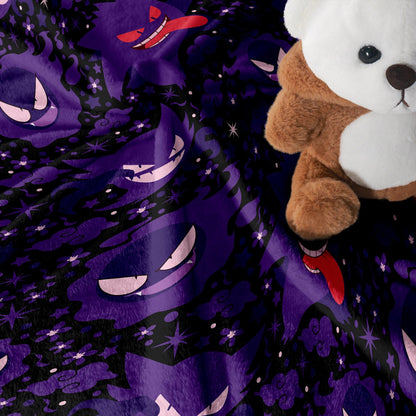 Gengar Fleece Blanket Home Decor Throw Blanket Bedroom Decor Baby Blanket Cute Ghost Cotton Blanket Gengar Blanket Gifts