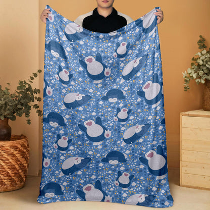 Snorlax Fleece Blanket Home Decor Throw Blanket Bedroom Decor Baby Blanket Cute Snorlax Blanket Gifts
