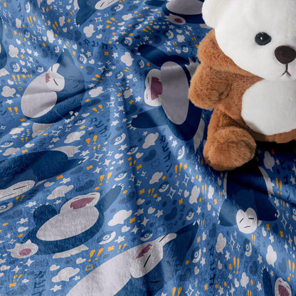 Snorlax Fleece Blanket Home Decor Throw Blanket Bedroom Decor Baby Blanket Cute Snorlax Blanket Gifts