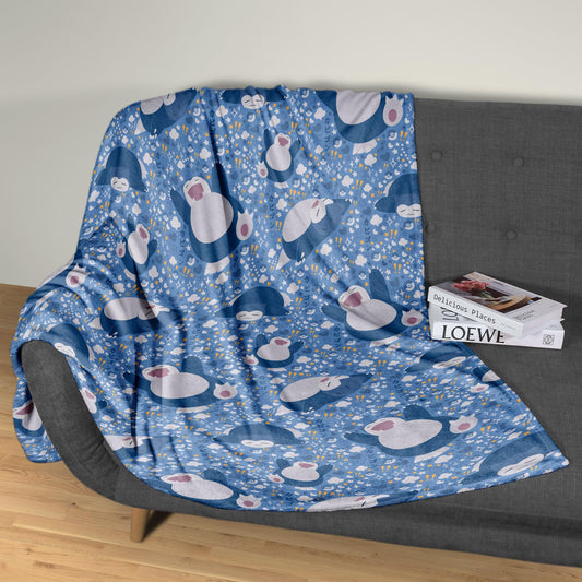 Snorlax Fleece Blanket Home Decor Throw Blanket Bedroom Decor Baby Blanket Cute Snorlax Blanket Gifts