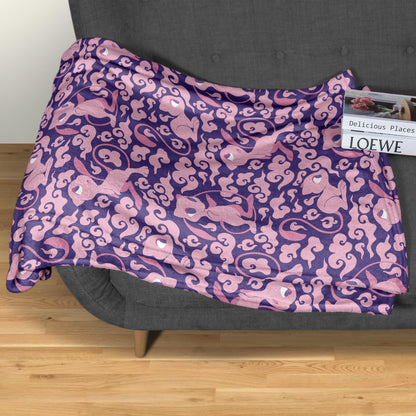Mew Fleece Blanket Home Decor Throw Blanket Bedroom Decor Baby Blanket Cute Ancient Mew Blanket Gifts