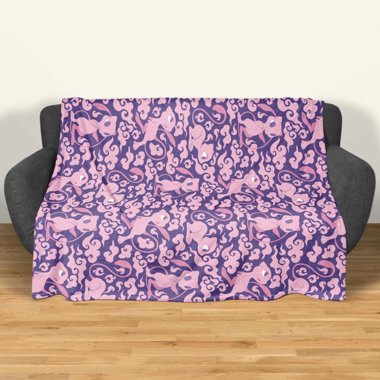 Mew Fleece Blanket Home Decor Throw Blanket Bedroom Decor Baby Blanket Cute Ancient Mew Blanket Gifts