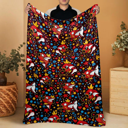 Magikarp Fleece Blanket Home Decor Throw Blanket Cute Baby Blanket Cute Magikarp Blanket Gifts