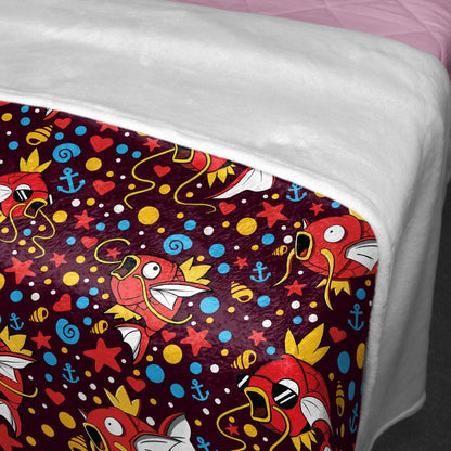 Magikarp Fleece Blanket Home Decor Throw Blanket Cute Baby Blanket Cute Magikarp Blanket Gifts