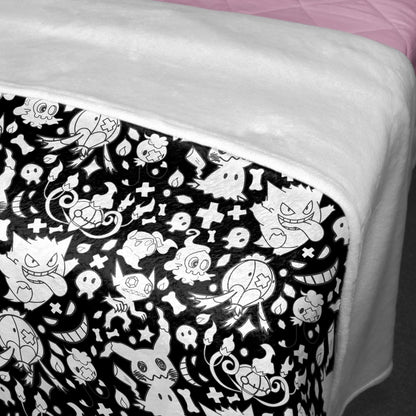 Gengar Fleece Blanket Home Decor Throw Blanket Bedroom Decor Mimikyu Blanket Cute Baby Blanket Cute Gengar Blanket Gifts
