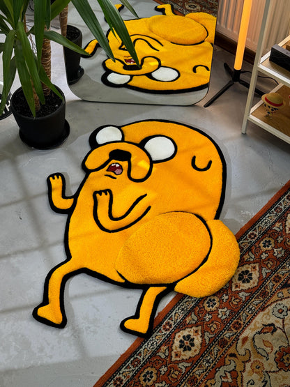 Fluffy Tufted Cartoon Rug, Funny Cartoon Dog Rug, Gift Idea, Plush Rug, Cartoon Character Rug