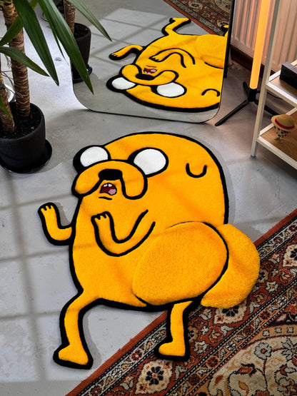 Fluffy Tufted Cartoon Rug, Funny Cartoon Dog Rug, Gift Idea, Plush Rug, Cartoon Character Rug