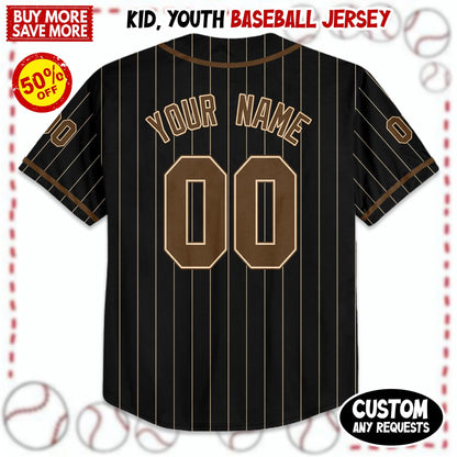 Personalized Brown Baseball Jersey, Custom Summer Tour 2025 Jersey, Wedding Jerseys, Baseball Shirt for Fans of All Ages, Vintage Jersey