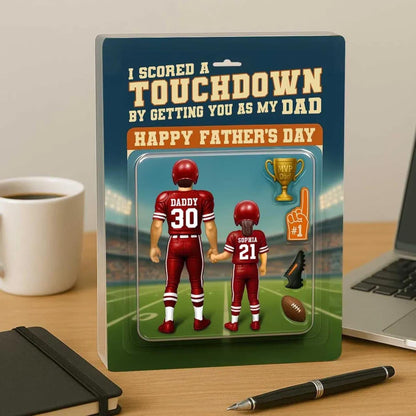 Custom Figure Acrylic Block Plaque, Birthday, Father's Day Gift For American Football Dad Grandpa Husband, Football Player, Football Lover