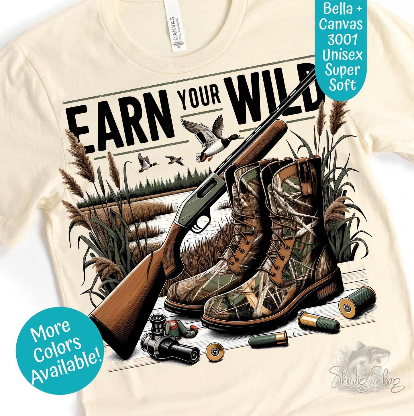 Hunting Adventure Tee: Unisex Outdoors Shirt - Earn Your Wild