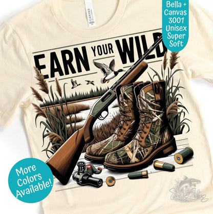 Hunting Adventure Tee: Unisex Outdoors Shirt - Earn Your Wild