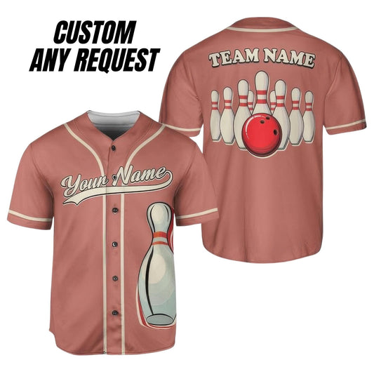 Personalized Vintage Bowling Team Baseball Jersey,Custom Name & Team Bowling Jersey,Uniform For Bowling Team,Bowling Lovers,Sport Gifts BL12