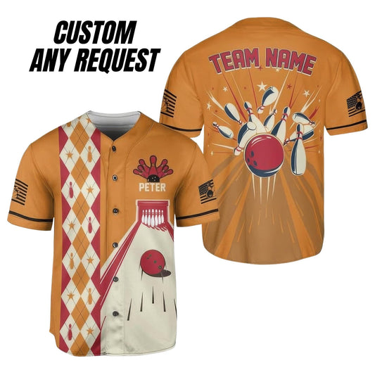 Personalized Vintage Bowling Team Baseball Jersey,Custom Name & Team Bowling Jersey,Uniform For Bowling Team,Bowling Lovers,Sport Gifts BL5