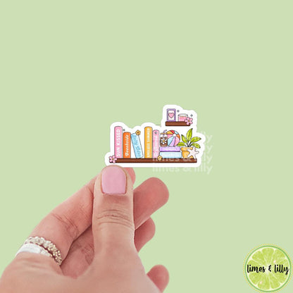 Summer Time Beachy Bookshelf Vinyl Sticker | Kindle Stickers | Bookish Stickers | Gift for Book Lover