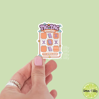 Tic Tac Toe Bookish You Won a Book Vinyl Sticker | Kindle Stickers | Book Club | Bookish Stickers |