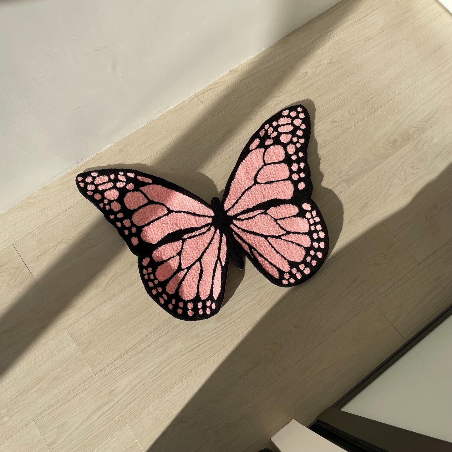 Handmade Tufted Butterfly Rug: Gift for Daughter, Girlfriend, Sister