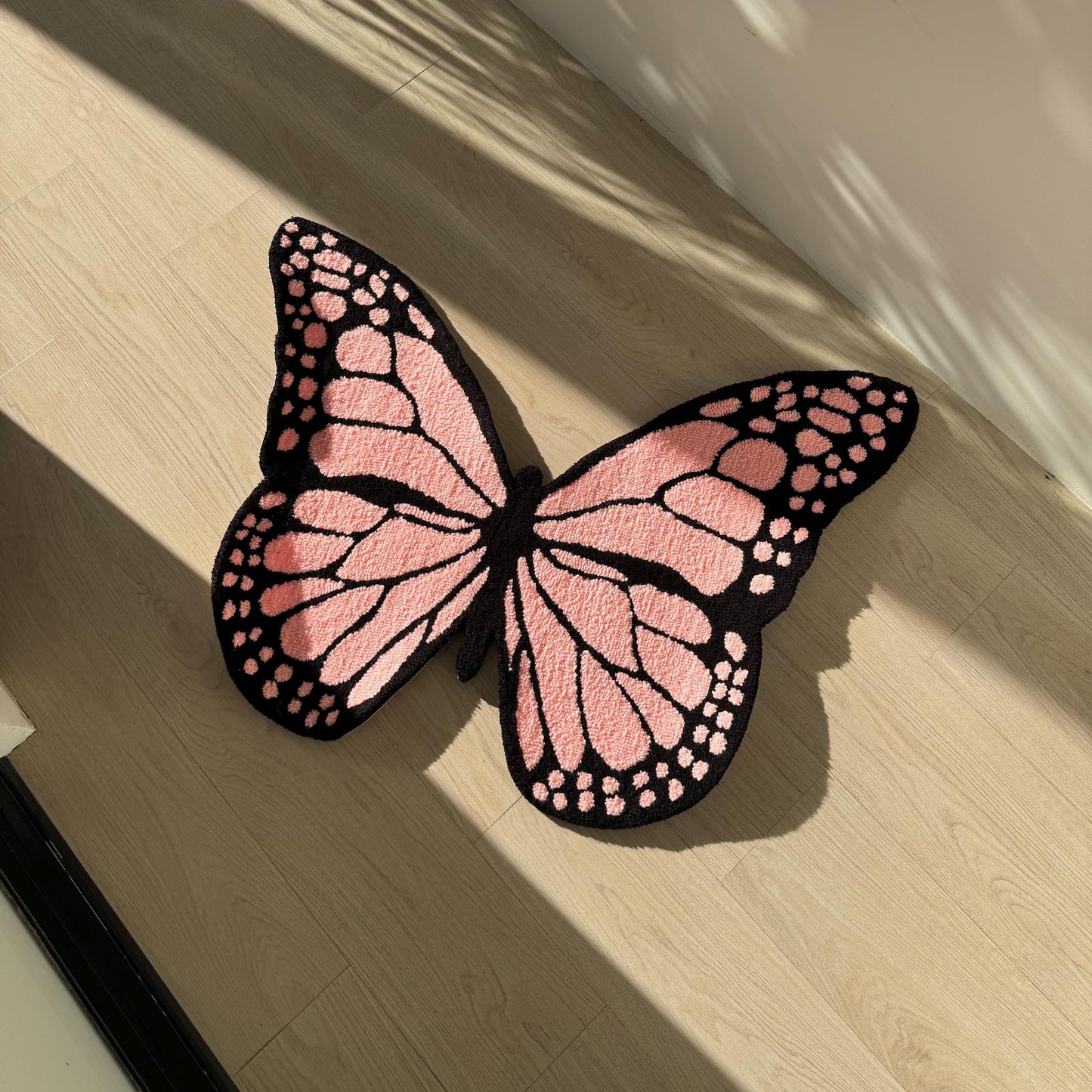 Handmade Tufted Butterfly Rug: Gift for Daughter, Girlfriend, Sister