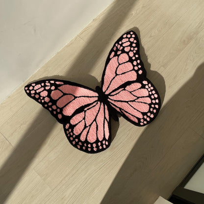Handmade Tufted Butterfly Rug: Gift for Daughter, Girlfriend, Sister
