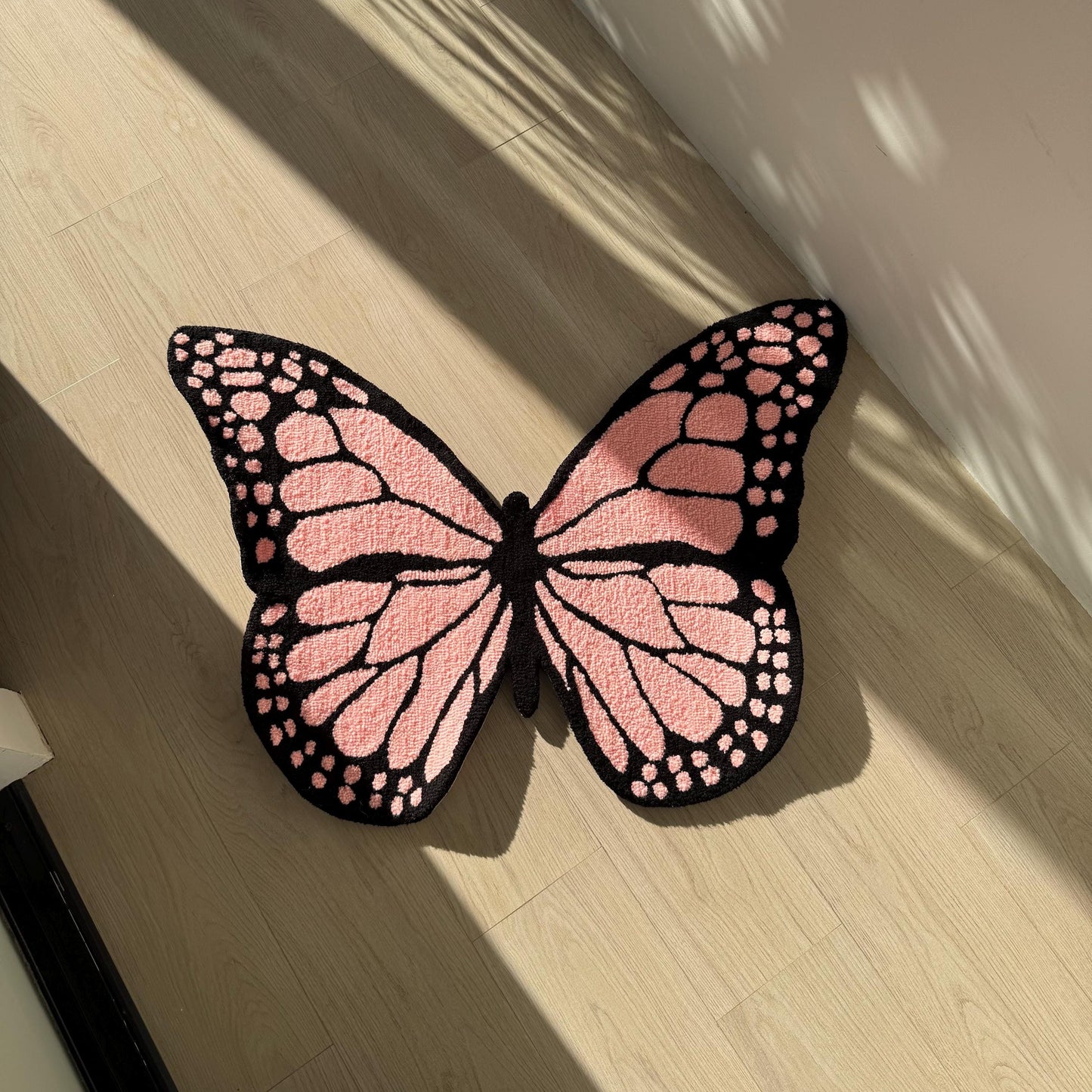 Handmade Tufted Butterfly Rug: Gift for Daughter, Girlfriend, Sister