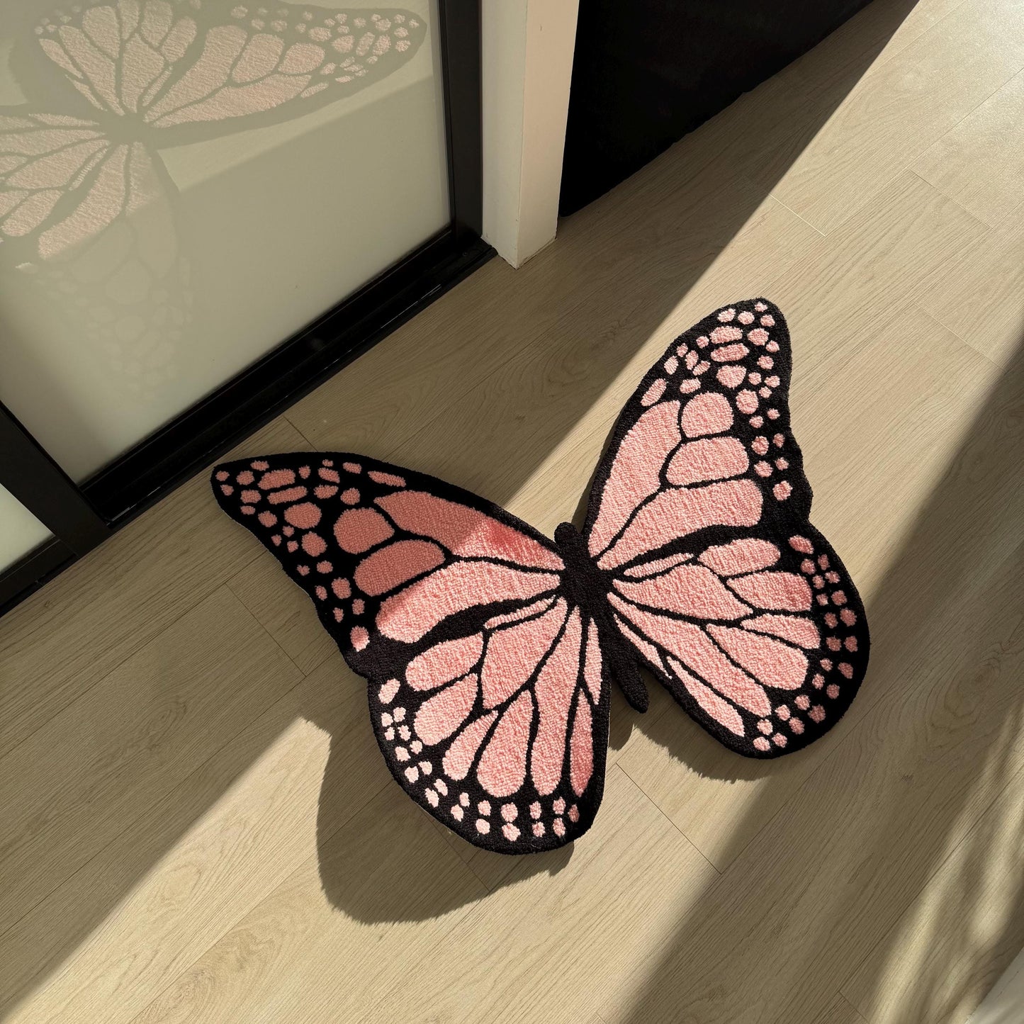 Handmade Tufted Butterfly Rug: Gift for Daughter, Girlfriend, Sister