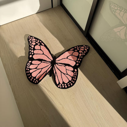 Handmade Tufted Butterfly Rug: Gift for Daughter, Girlfriend, Sister